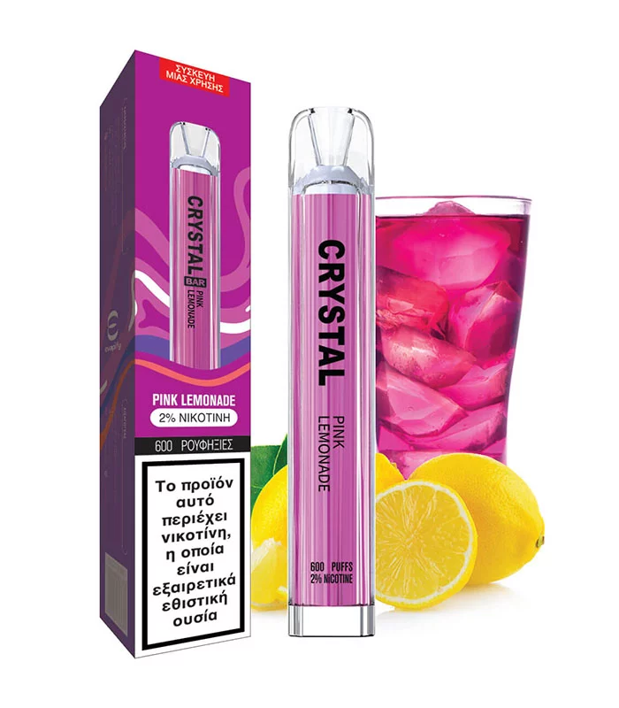 Προϊόντα Disposables Με Νικοτίνη Crystal Bar Pink Lemonade 20mg Skunk Brothers